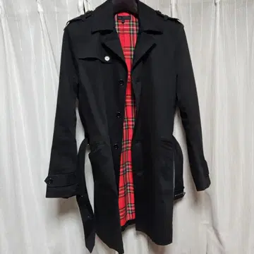 666 트렌치코트 S PUNK ROCK 펑크 라이더스 타탄