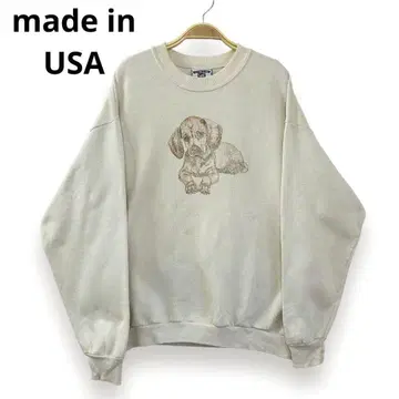 90s USA제 이누도그 애니멀 프린트 맨투맨 풀오버 S107