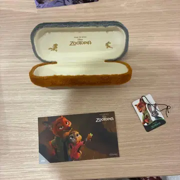 [미사용 새상품] 주토피아 JINS 콜라보 디즈니 안경 케이스 안경닦이