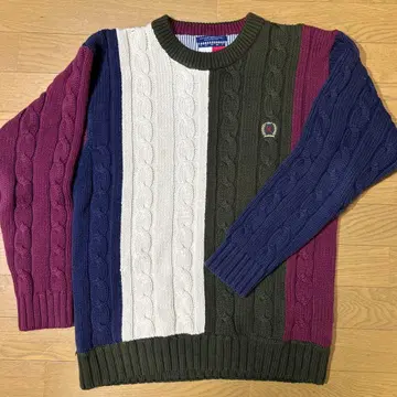 레어 절판 90s Tommy Hilfiger 케이블 니트 스웨터