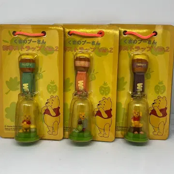 새상품 헤이세이 레트로 빈티지 곰돌이 푸 스트랩 3개 세트