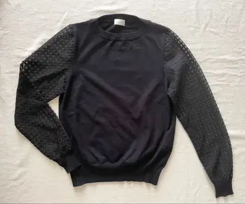 BALLSEY * 보르지 레이스 소매 보트넥 풀오버