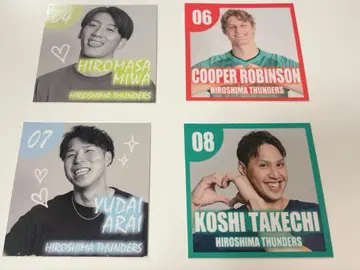 히로시마 썬더스 스티커 삼륜 대장 쿠퍼 로빈슨 아라이 유다이 타케치 코시