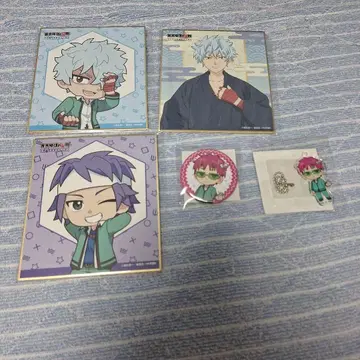 사이키 쿠스오의 재난 색지 캔뱃지 아크릴 키링 후쿠야 캐릭터 복권