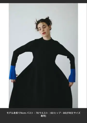 완판! HeRIN.CYE 바이컬러 니트 드레스