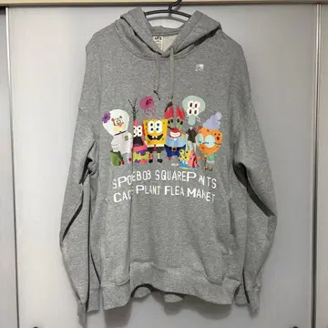 유니클로 스펀지밥 후드티 XL 그레이