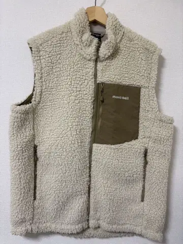 mont-bell 플리스 베스트 XL 아이보리