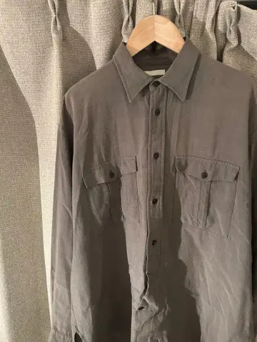 ULTERIOR 레이온 립스탑 밀리터리 셔츠