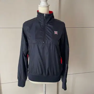 새상품급 타미힐피거 골프 하프 지퍼 블루종