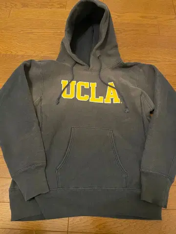 Champion UCLA 리버스 위브 후드티 속기모 L 네이비
