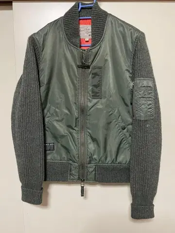 AVIREX 니트 콤비 MA-1 자켓