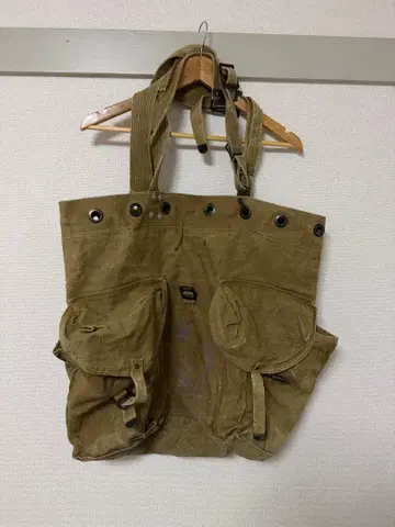 앤티크 린넨 유로 리메이크 분위기 백 풀풀 밀리터리