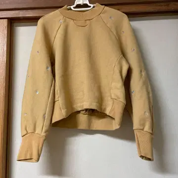 새상품급 Mame Kurogouchi 작은 꽃 자수 맨투맨 베이지 1