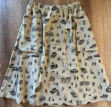 R&D.M.Co- 올드맨즈테일러 양 사이드 포켓 스커트 새상품급