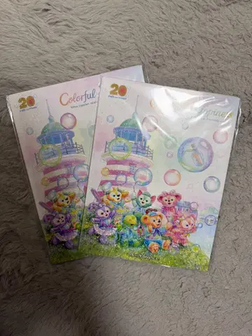 더피&프렌즈 Colorful Happiness 거치대 포함 2장 세트