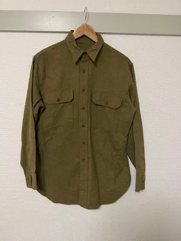 40s 미국 밀리터리 긴팔 셔츠 울 유틸리티 구제 의류 카키