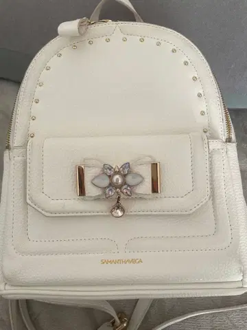 사만사 베가 비쥬 리본 백팩 스몰 화이트