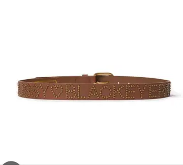 블랙 아이패치 MOUSSY 스터드 장식 브라운 벨트