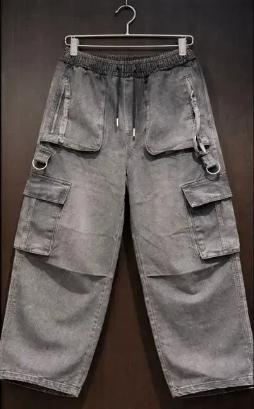 [ YOURNUS ] shako 스트랩 카고 데님 한국