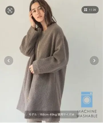 LEPSIM 보아 코트 모카 M 사이즈