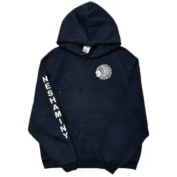 00s 빈티지 후드 맨투맨 미국 스쿨 인디언 패턴 M