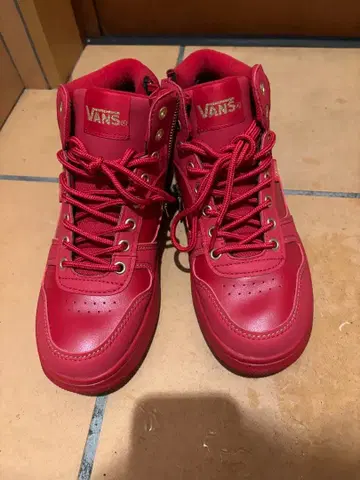 VANS 하이컷 스니커즈 27.5cm 레드