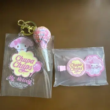 산리오 마이멜로디 시크릿 헤어 클립 키링 츄파춥스