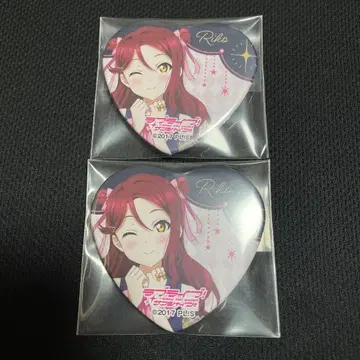 러브 라이브 선샤인 Aqours 하트 캔뱃지 리코