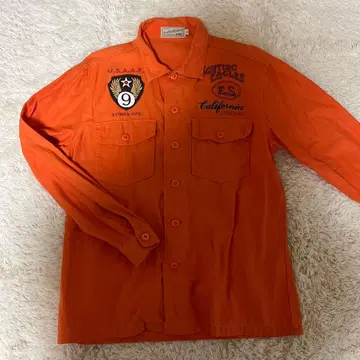 AVIREX 워크 셔츠 Fighting Eagles 오렌지