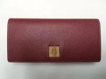 Hush Puppies 빨간색 가죽 허시파피 장지갑 아테사 와인