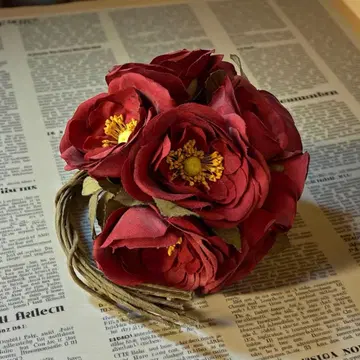 레어 카네코 이사오 코사지 빈티지 빅 사이즈 입체 꽃 모티브