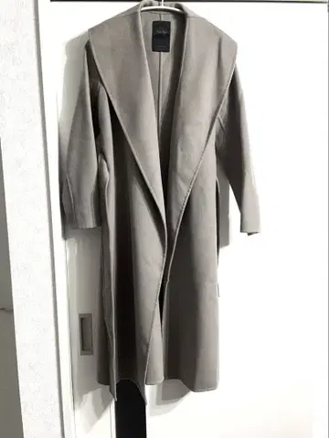 새상품급 노블 캐시미어 울 리버 가운 롱 코트 벨트