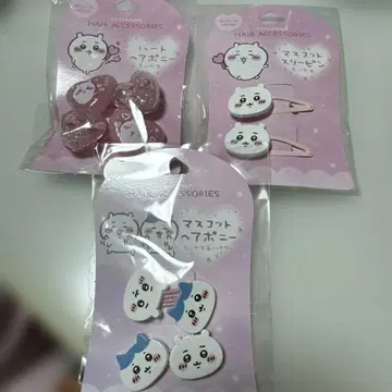 치이카와 & 하치와레 밴딩과 핑 헤어 액세서리 세트