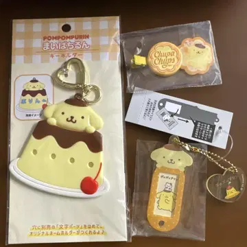 산리오 폼폼푸딩 마이파치룬 키링 네임택 헤어 클립