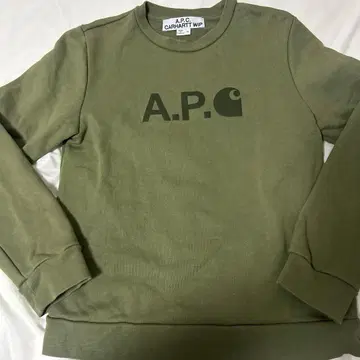 A.P.C x CARHARTT 콜라보 맨투맨 칼하트 카키 M
