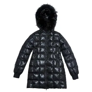 컨디션 최상 DUVETICA 퍼 다운 코트 자켓 40 블랙