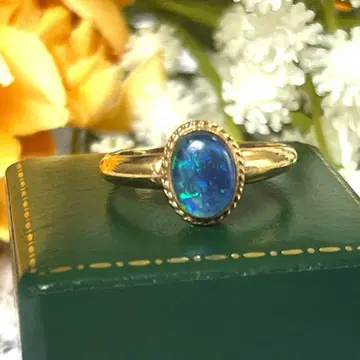 [현품 한정] 영국 접합석 빈티지 오팔 반지 1974년