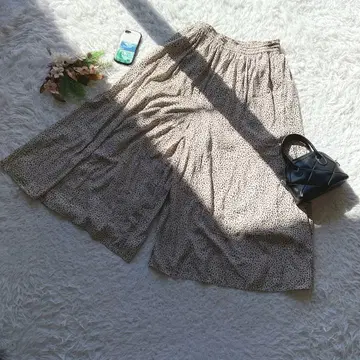 글로벌 워크 가우초 팬츠 레오파드 L 출퇴근 평소 사용 y2k 전체 밴딩