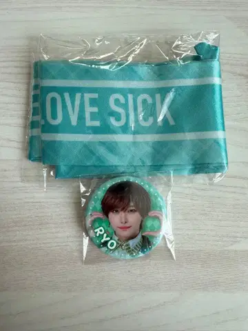 러브시크 료 스카프 캔 배지