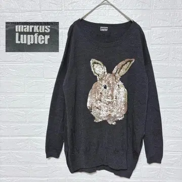 새상품급 [마커스루퍼] 긴팔 니트 그레이 스팽글 여성용 M상당