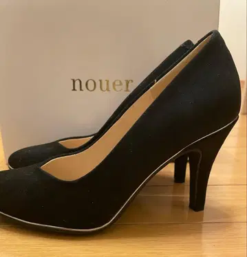 nouer 블랙 스웨이드 하이힐