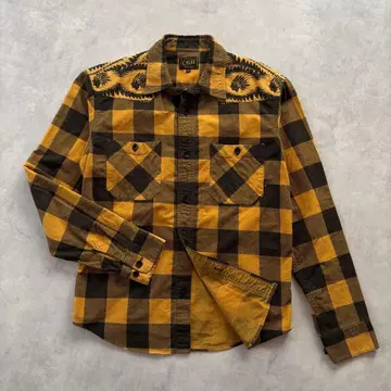 CALEE 체크 무늬 플란넬 셔츠 인디언 M 일본제 코튼 100%