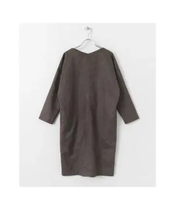 스웨이드풍 무릎 기장 원피스