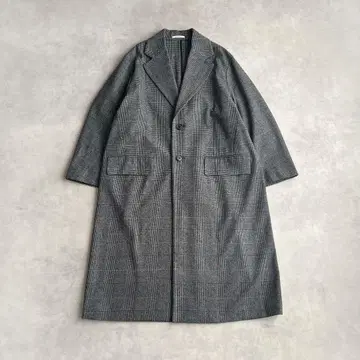 COUTURE D'ADAM 글렌체크 롱 캐시미어 코트