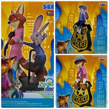 주토피아2 프리미엄 모니터 탑 피규어 주디 닉 3종 세트