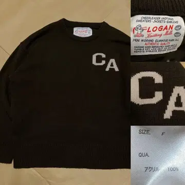 LOGAN Knitting Mills RELUME 로고 니트 스웨터