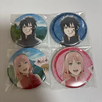 NARUTO 20주년 캔뱃지 사스케 사쿠라