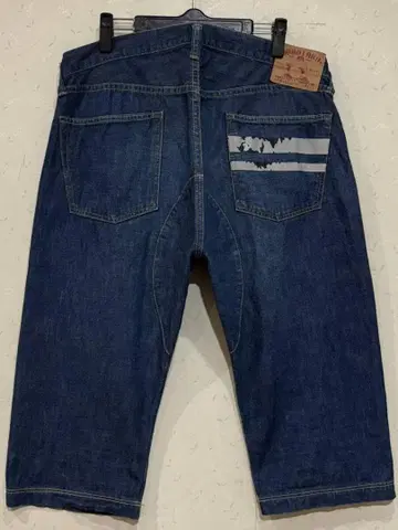 모모타로 진즈 출진 셀비지 하프 숏 데님 팬츠 일본제 인디고