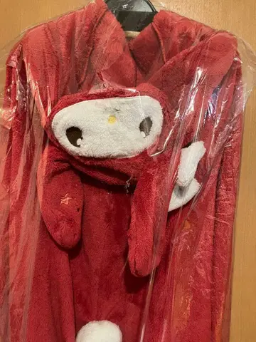 초레어 미사용 산리오 마이멜로디 빨간색 인형옷 파자마