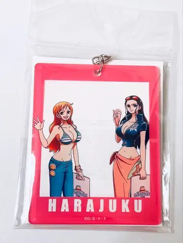 원피스 무기와라 스토어 하라주쿠 나미 로빈 지역 한정 사진 프레임 키링